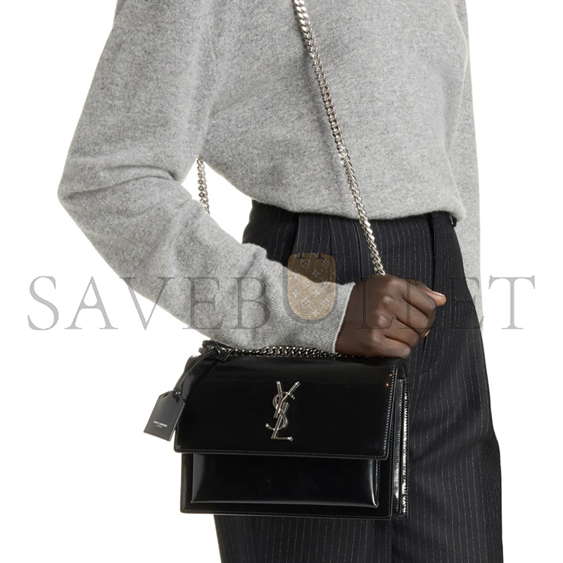 YSL SUNSET MEDIUM IN PEARLESCENT LEATHER 422906 (22*16*8cm)